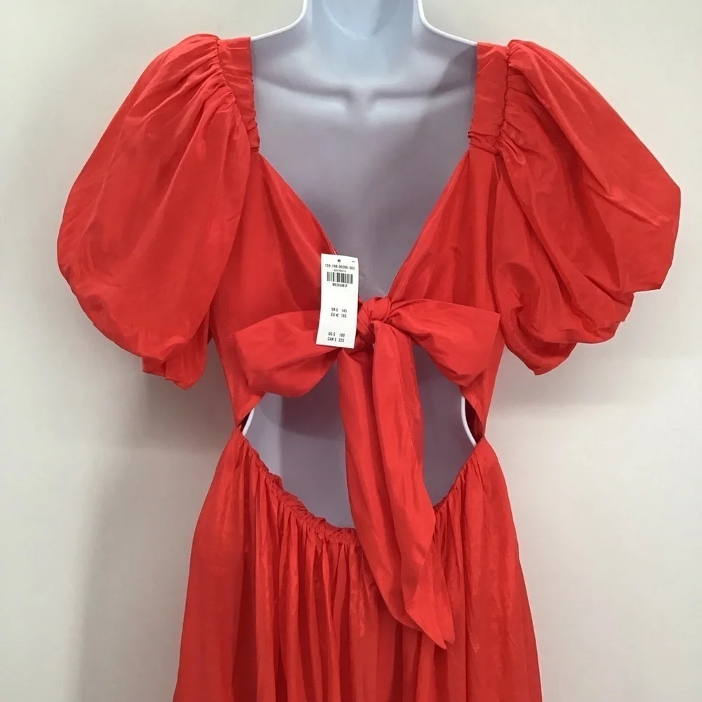 Abercrombie & Fitch Emerson Drama Bow-Back Maxi Dress NWT Party Size MP
